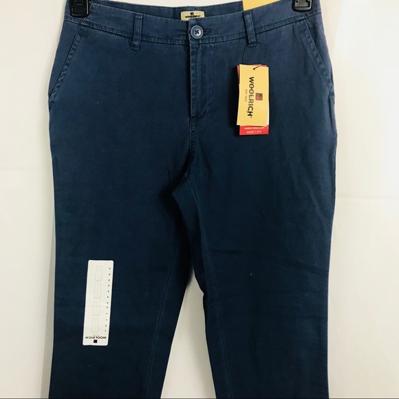 Woolrich Blue Cropped Sunday Chino Pant - Picture 1 of 7